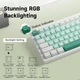 Бездротова ігрова механічна клавітура MCHOSE G75 Pro White-green 75%, Hot-Swap, RGB, 2.4GHz/Bluetooth/USB, ENG + UA - изображение 11