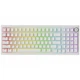 Бездротова клавіатура Proove Gaming Slicker Special Edition White ENG + UA, 4000mAh, Hot-Swap, RGB, 2.4GHz/Bluetooth/USB - изображение 1