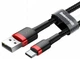 Кабель Baseus Cafule Cable USB For Type-C 3A 1m Red+Black CATKLF-B91 - изображение 2