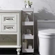 Передвижная напольная полка-органайзер на колесиках Bathroom Rack BauHome XYX-2020A 4 яруса Белая - изображение 4