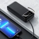 Зовнішній акумулятор Power bank TORIMA TRM-1021 20000 mAh із вбудованими кабелями Micro-USB/Type-C/Lightning iPhone/USB Чорний - зображення 5