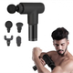 Массажер аккумуляторный для тела Fascial Gun GB-820 мышечный портативный ручной 4 насадки Черный - изображение 2