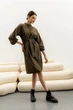 Жіноча замшева сукня Seventeen XXL-3XL Хакі (2000000183275) - зображення 1