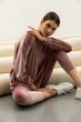 Жіночий велюровий костюм в рубчик Seventeen L-XL Рожевий (2000000183084) - зображення 2