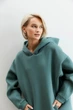 Жіноча толстовка оверсайз з флісу Seventeen XXL-3XL Оливковий (2000000182643) - изображение 2