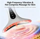 Массажер для Лица и Шии EMS с Красным Светом, 7 LED, 45°C Подогрев, Беспроводной, Белый - изображение 6