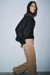 Вельветові брюки WIDE LEG ZW COLLECTION Zara 4088/246 XL Світло-коричневі (04088246704XL) - изображение 5