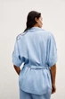 Сорочка-сафарі з льоном Zara 8199/753 XS Блакитна (08199753406XS) - изображение 5
