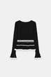 Комбінований светр в рубчик Zara 4770/461 S Чорна (04770461084S) - изображение 8