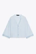 Коротка сорочка з мереживом Zara 8086/730 XL Блакитна (08086730403XL) - изображение 3