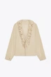 Блуза zw collection з воланами Zara 8225/278 S Бежева (08225278711S) - изображение 5