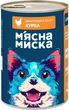 Вологий корм м'ясні шматочки в соусі з куркою для дорослих собак М’ясна Миска 1240 г (92215) - изображение 1