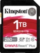 Карта памяти Kingston Canvas React Plus 1TB SDXC UHS-II U3 V60 Class 10 (SDR2V6/1TB) - изображение 1