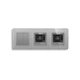 Терморегулятор для теплої підлоги ELIOS з перехресним вимикачем 2-клавішним, сірий, скляна рамка (246642281) - зображення 1