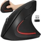 Беспроводная эргономичная вертикальная мышь IZOXIS 26628 , 6 кнопок, USB 2.4 ГГц, 800/1000/1200 DPI, черная - изображение 1