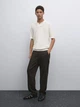 Поло чоловіче Massimo Dutti knit cotton L кремовий - зображення 2