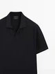 Поло мужское Massimo Dutti knit cotton L темно-синий - изображение 5