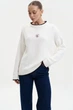 Светр з принтом S012 2508369192110 L/XL Молочний - изображение 3