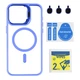 Чохол Premium TPU+PC+Metal Stand Case with MagSafe and Camera Lenses для iPhone 15 Pro Max Blue - изображение 1