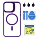 Чохол Premium TPU+PC+Metal Stand Case with MagSafe and Camera Lenses для iPhone 15 Pro Max Dark Purple - изображение 1