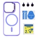 Чохол Premium TPU+PC+Metal Stand Case with MagSafe and Camera Lenses для iPhone 14 Pro Purple - изображение 1
