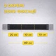 Эластичный ремень-органайзер для багажника 40 см LOW Car Organizer 7M, липучка, 3 секции, черный - изображение 2