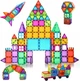 Магнітний конструктор Magnetic Tiles 3D набір XXL 100 елементів - зображення 3