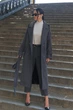 Жіночий демісезонний тренч на ґудзиках Seventeen XXL-3XL Графітовий (2000000208978) - зображення 2