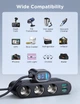 Автомобильное зарядное устройство 7-in-1 Joyroom JR-CCL01 139W разветвитель для прикуривателя с быстрой зарядкой PD QC3.0 и розеткой постоянного тока Black - изображение 3