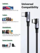 USB-C кабель USB-C Ugreen US335 100 Вт, кут 90 градусів, для iPhone 17/17 Air/17 Pro/17 Pro Max/16, MacBook Pro 2022, iPad Pro 2022, Samsung Galaxy S25/S24/Z Fold, Google Pixel, Switch, 1м Black (70696) - зображення 8