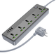 Мережевий подовжувач Borofone BAC4A Lord 12W, 5 розеток, Type-C + USB, 1.5 м - зображення 6