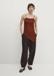 Топ з віскози Massimo Dutti 6235521670c58 M коричневий (100006064) - зображення 1