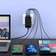 Зарядне пристрій 4xUSB 100W PD (2хUSB-C+2хUSB-A) TRAVEL Universal сharger diamond чорний Choe - зображення 6