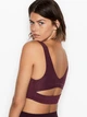 Топ спортивний Victoria's Secret Unlined Essential Plunge Bralette, M, бордовий - зображення 2