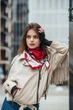 Шовкова хустка My Scarf "Королівський бордо" 90 на 90 см з каменем гранат - изображение 6