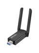 Адаптер Wi-Fi 6 1300 Мб/с сетевой вай фай модуль 5G для пк с 2 антеннами wifi ресивер двухдиапазонный беспроводной в компьютер 2.4ГГц + 5ГГц USB 3.0 черный (02970001) - изображение 8