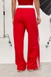 Широкие спортивные штаны с лампасами Lurex Красный L (5103) - изображение 2
