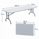 Стіл розкладний туристичний Hanert Family Table 180см White - изображение 4