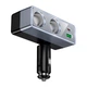 Адаптер автомобільний HOCO Smart dual cigarette lighter PD car charger Z65B |1USB/1Type-C/2DC, 240W, PD/QC| Black - зображення 4