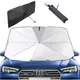Сонцезахисна шторка-парасолька на лобове скло авто Earldom ET-U1 130×118×79 см black - зображення 4