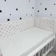 Защитный бортик 180х30 см в кроватку для девочки Oh My Kids "Сердечки" красный - изображение 8
