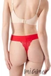 Стринги бесшовные с кружевом Julimex String Maxi Scarlet S Красные - изображение 4