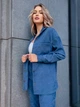 Жіночий прогулянковий велюровий костюм (сорочка+штани) Uaclothes 48-50 Синій (like36924-173511371) - изображение 4