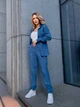 Жіночий прогулянковий велюровий костюм (сорочка+штани) Uaclothes 48-50 Синій (like36924-173511371) - изображение 6