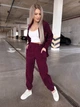 Жіночий прогулянковий велюровий костюм (сорочка+штани) Uaclothes 42-46 Бордовий (like36929-173561360) - зображення 4