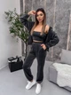 Жіночий велюровий костюм (кофта+топ+штани) Uaclothes 42-44 Графітовий (like36934-173611349) - изображение 4