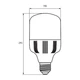 Лампочка Eurolamp E40 (LED-HP-100406) EUROLAMP LED-HP-100406 962854 - изображение 3