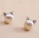 Серьги бижутерия Гвоздики КошечкиFashion Jewelry Серебристые - изображение 4