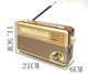 Портативний радіоприймач GOLON RX-169 з акумулятором Bluetooth, USB, SD Brown - зображення 2