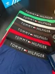 Набір чоловічих трусів 5шт боксери Tommy Hilfiger L Сині, Чорні, Червоні, Коричневі, Сірі, Зелені (TH19M) - зображення 3